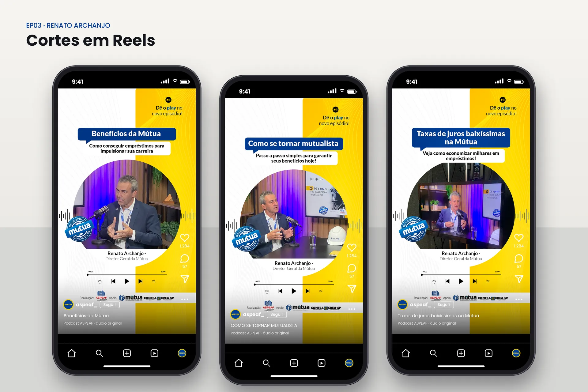 Cortes em reels do episódio com Renato Archanjo