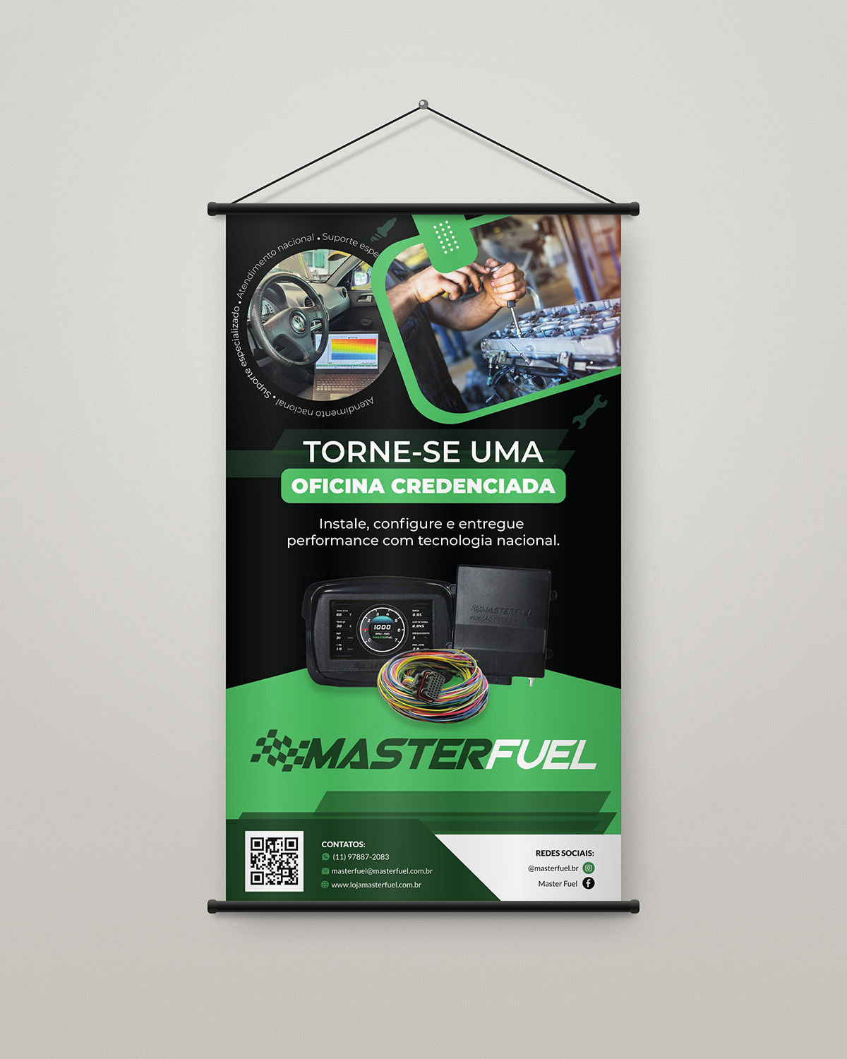 Banner de parede Torne-se uma oficina credenciada MasterFuel