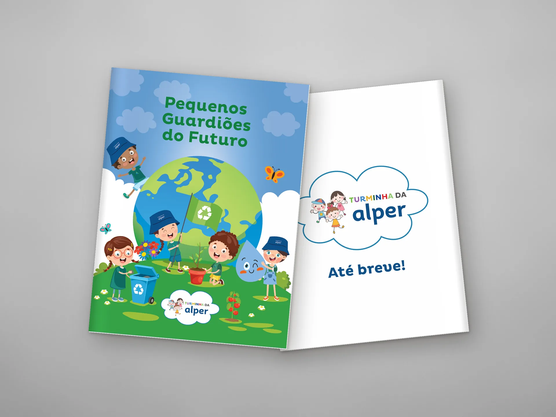 Capa e contracapa da revista Pequenos Guardiões do Futuro