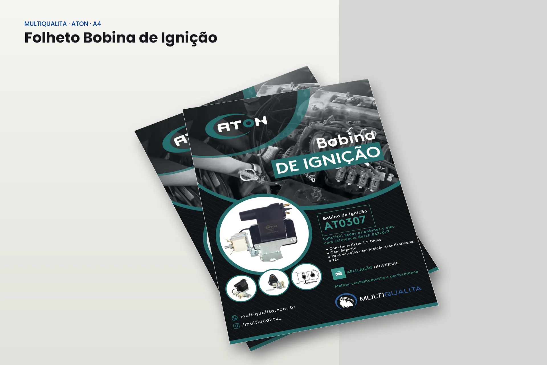 Folheto A4 da bobina de ignição da ATON