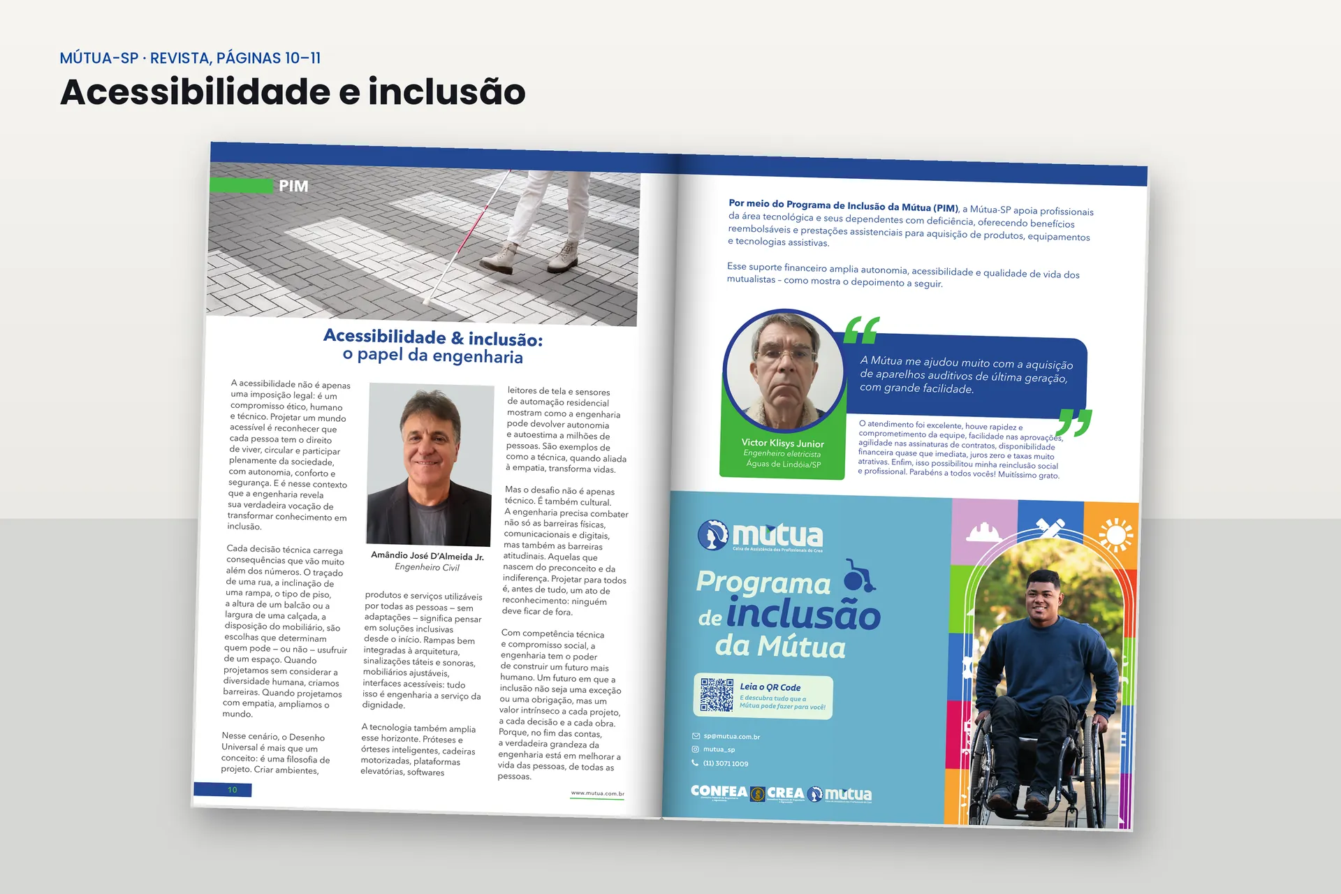 Matéria sobre acessibilidade e inclusão e o anúncio do Programa de Inclusão