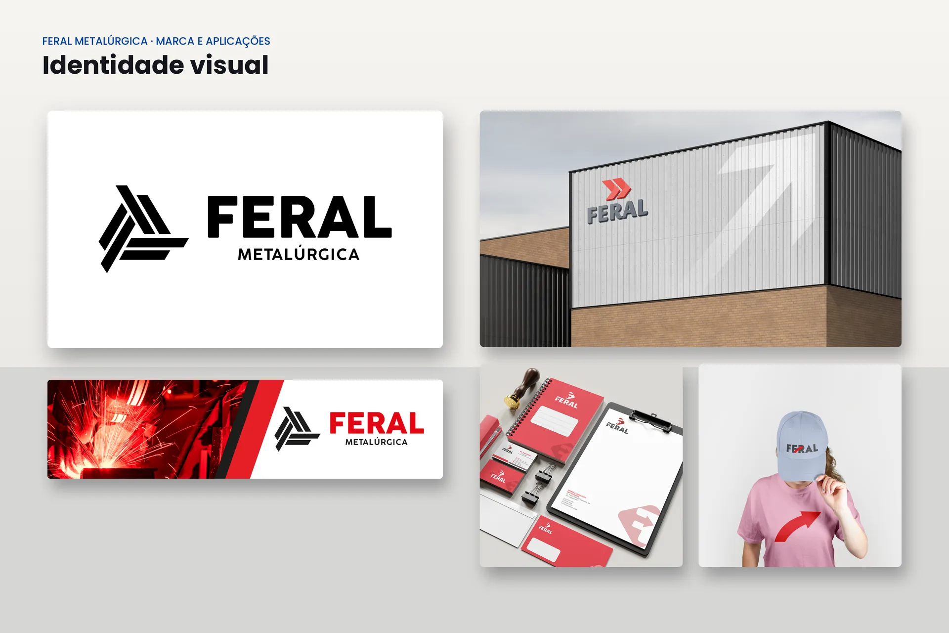 Identidade visual da Feral Metalúrgica, da marca às aplicações